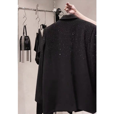 B Rhinestone Suit Jacket For Women