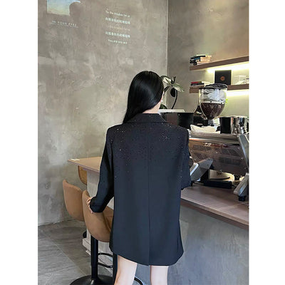 B Rhinestone Suit Jacket For Women